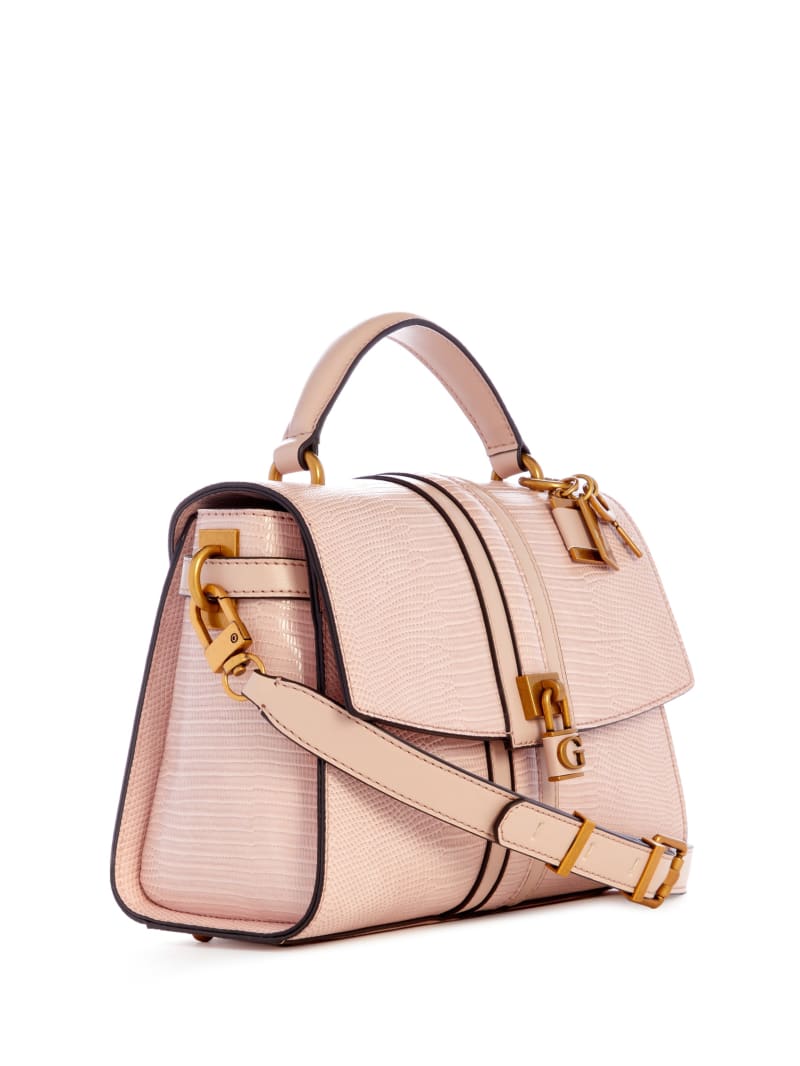 Guess Ginevra Textured Top Handle Crossbody - Light Rose