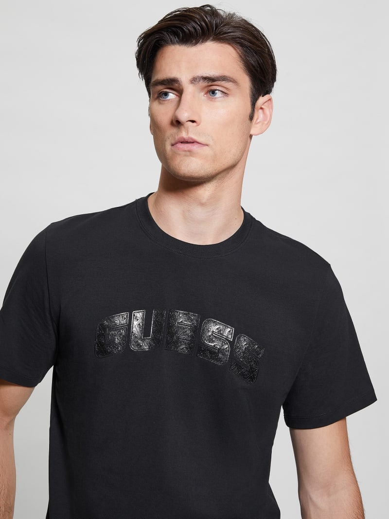 Guess Eco Gaston Logo Tee - Black