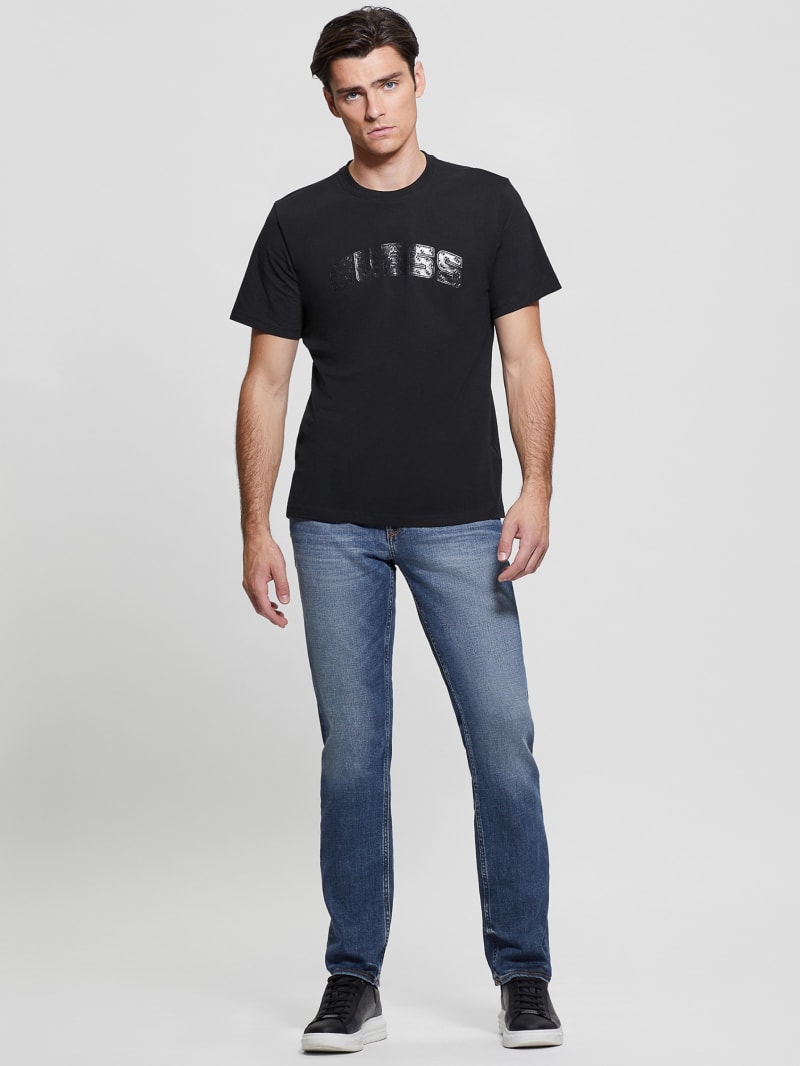 Guess Eco Gaston Logo Tee - Black