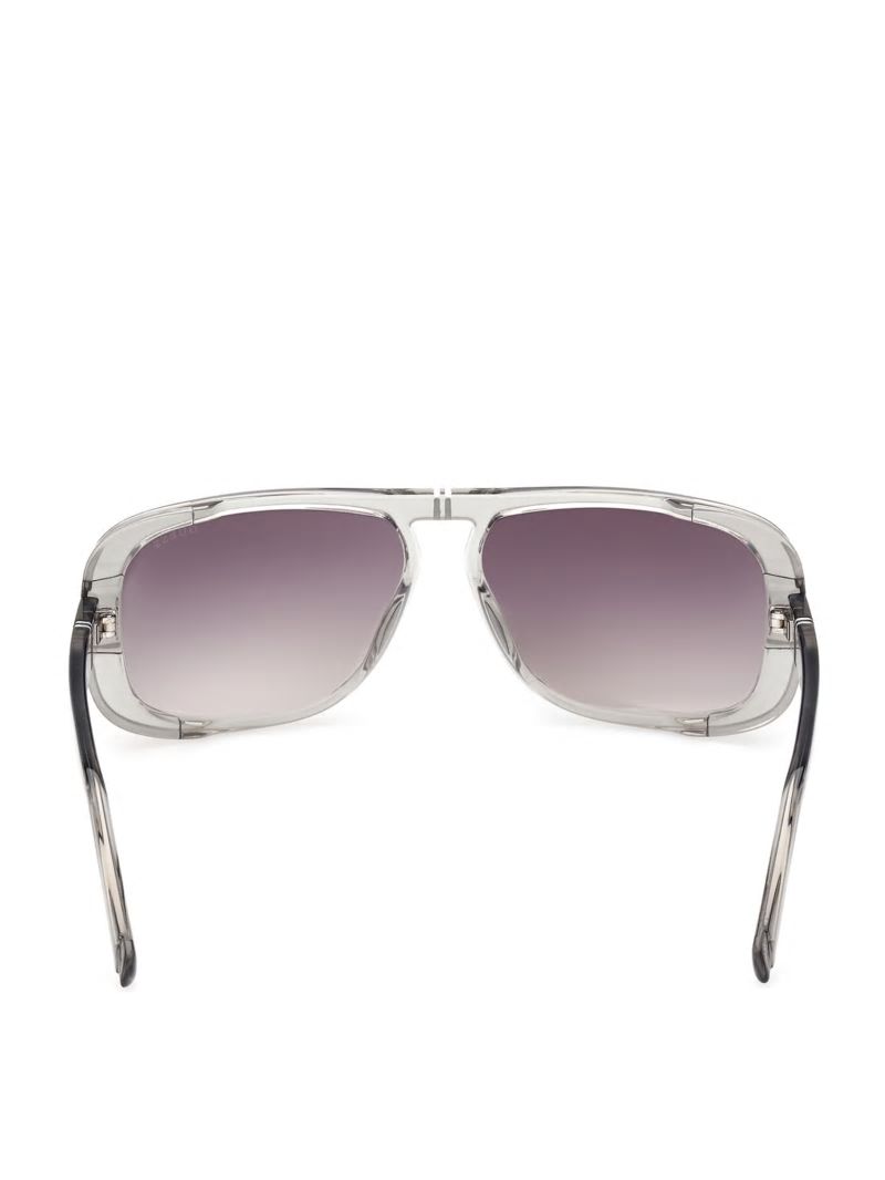 Guess Quincy Plastic Aviator Sunglasses - Grey