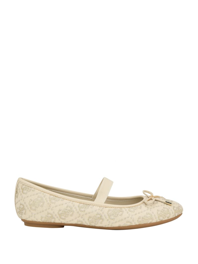 Guess Kairoe Single-Strap Ballet Flats - Gold