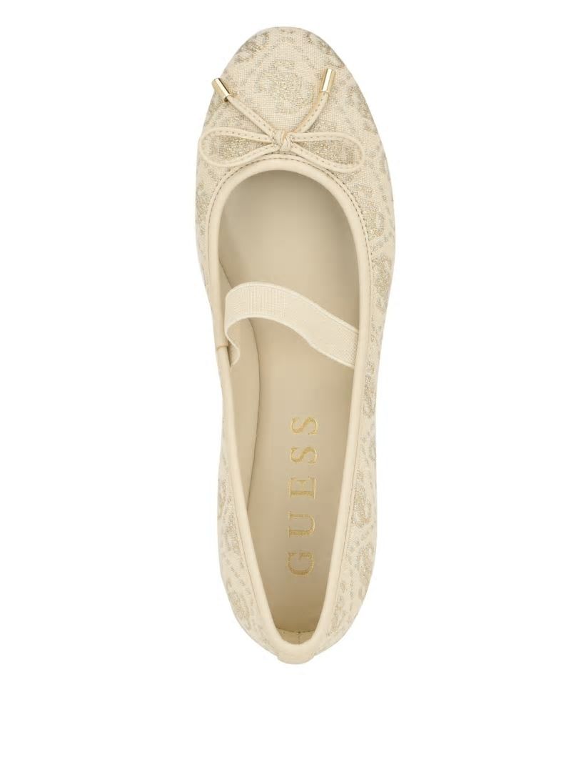 Guess Kairoe Single-Strap Ballet Flats - Gold