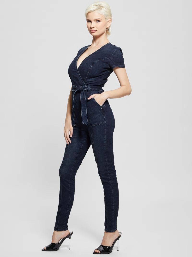 Guess Leslie Denim Jumpsuit - Blue Lagoon Indigo Wash