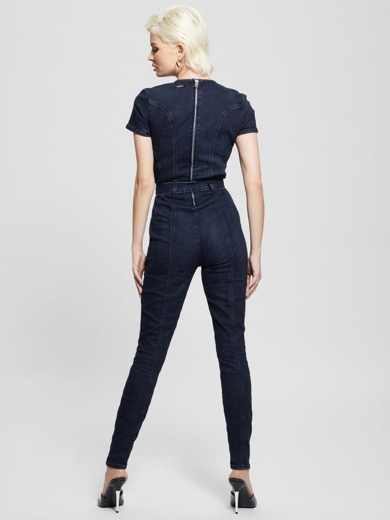 Guess Leslie Denim Jumpsuit - Blue Lagoon Indigo Wash