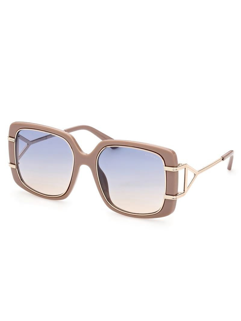 Guess Oversized Square Sunglasses - Nude