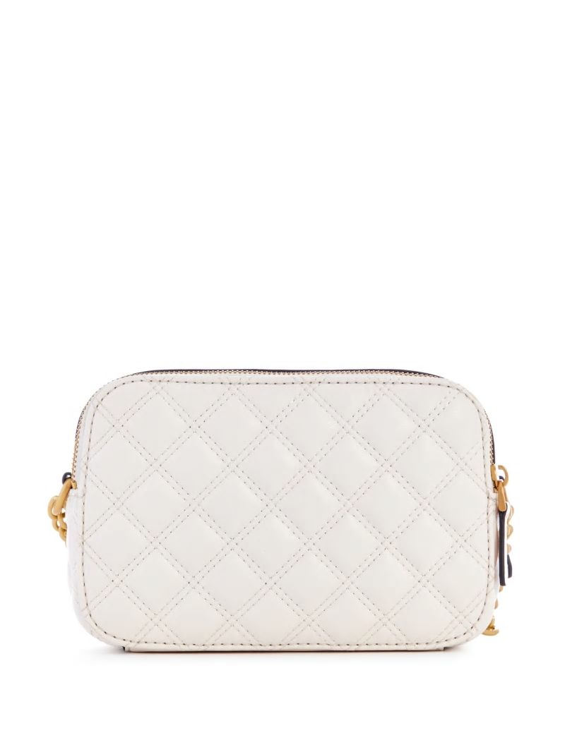 Guess Giully Quilted Camera Crossbody - Ivory