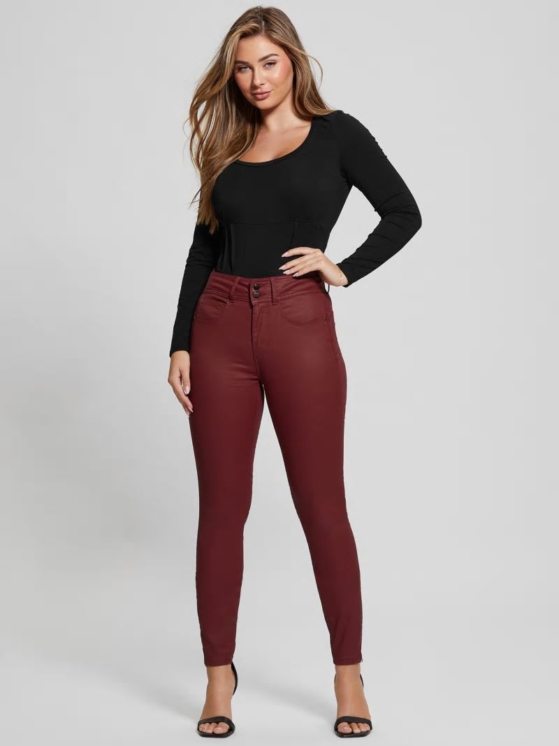 Guess Shape Up High-Rise Skinny Jeans - Harrogate Tahiti Red