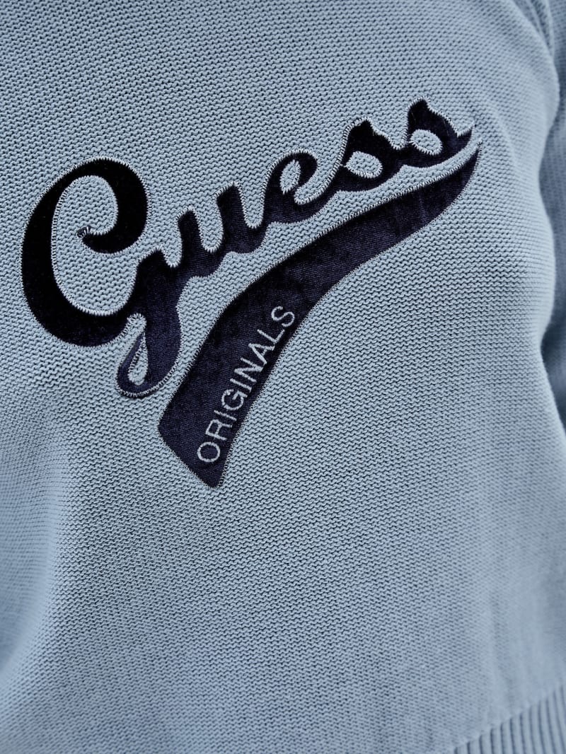 Guess GUESS Originals Eco Logo Sweater - Blue Cotton