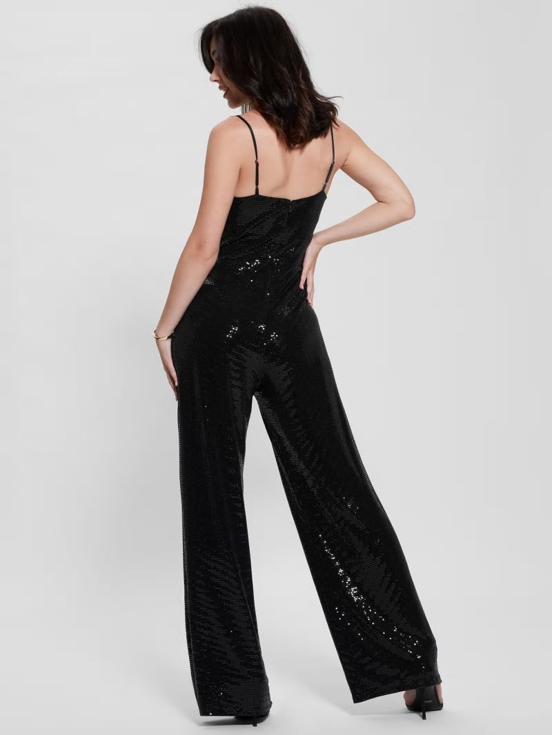 Guess Fiarra Disco Jumpsuit - Jet Black Multi