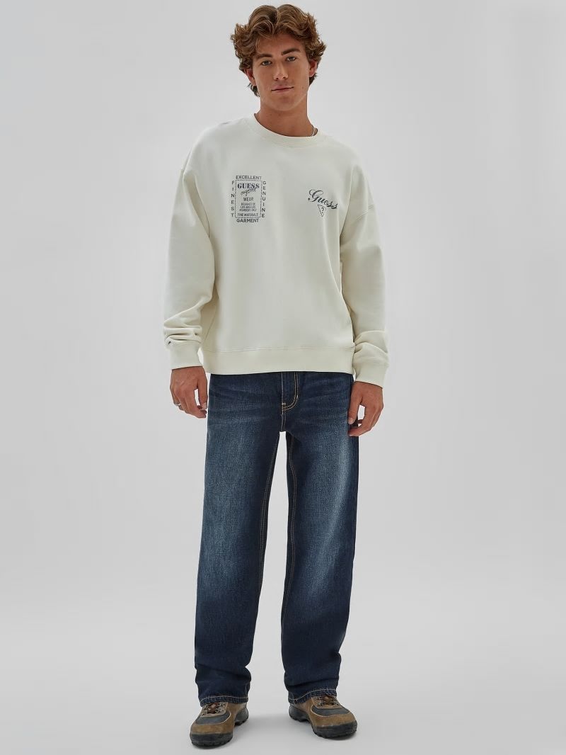 Guess GUESS Originals Varsity Crewneck - Sandy Shore