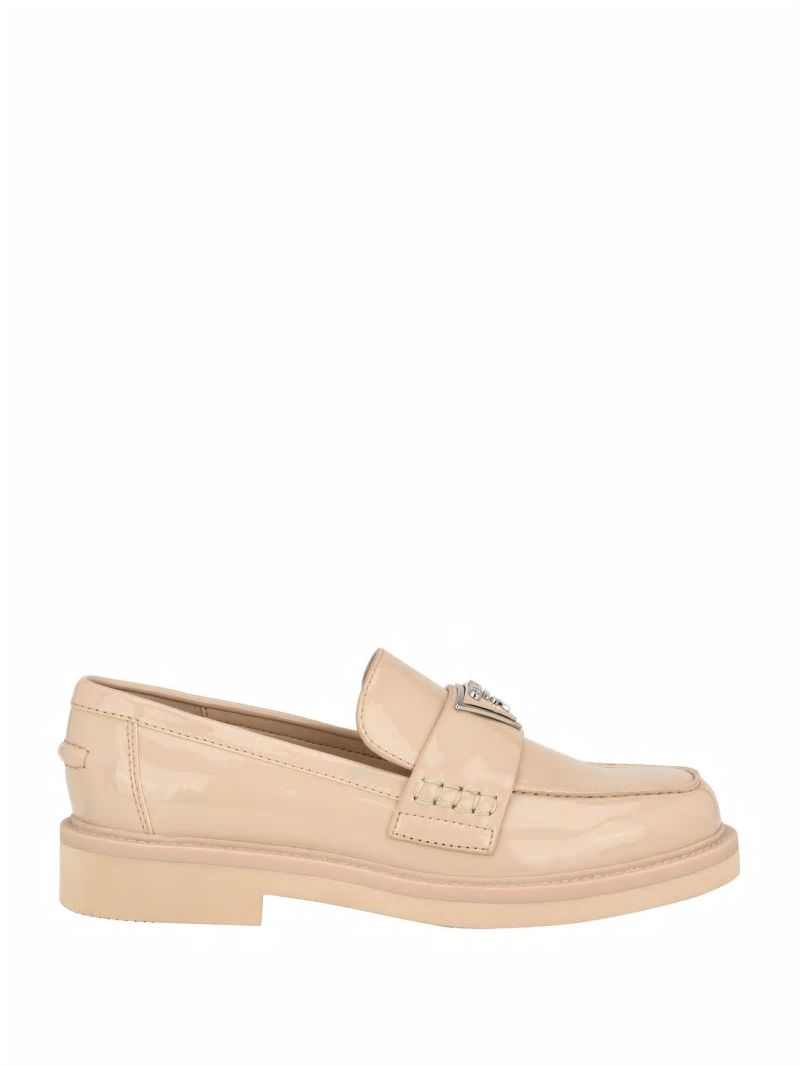 Guess Shatha Triangle Loafers - Light Natural 110