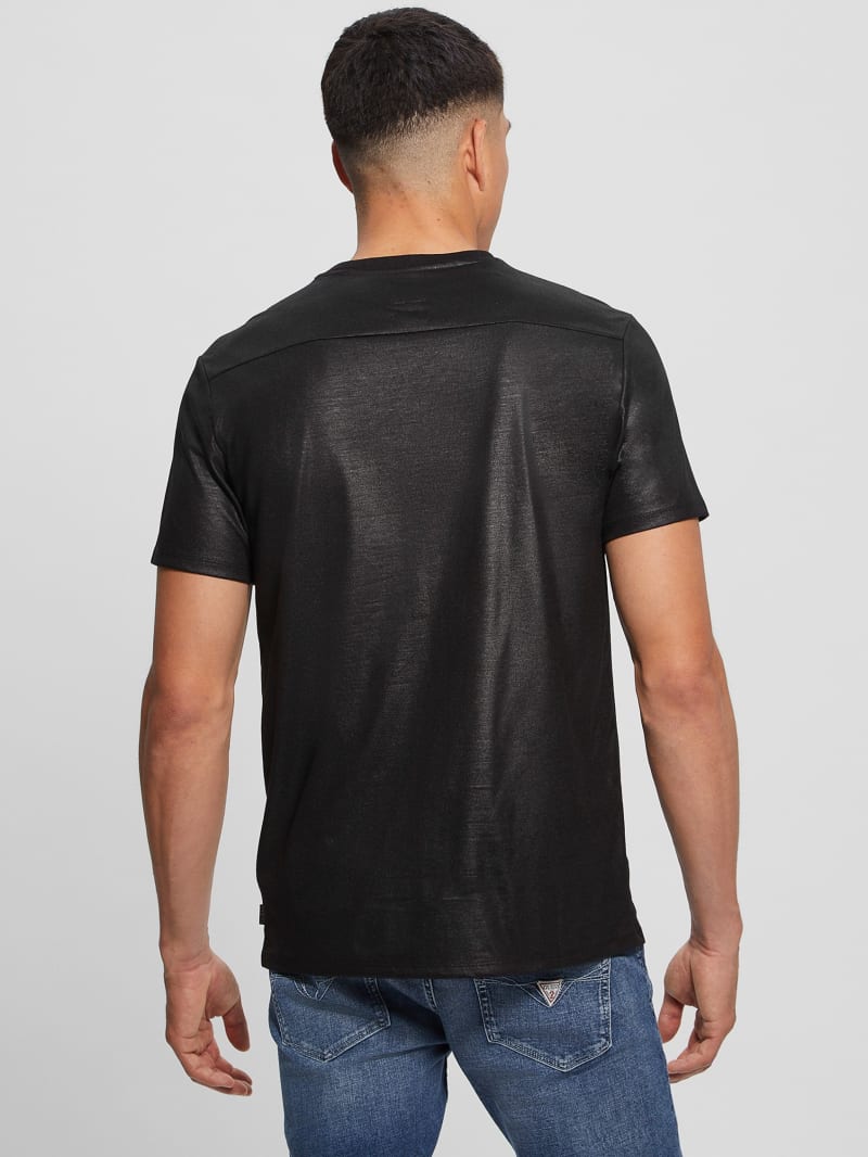 Guess Mason Yoke V-Neck Tee - Black