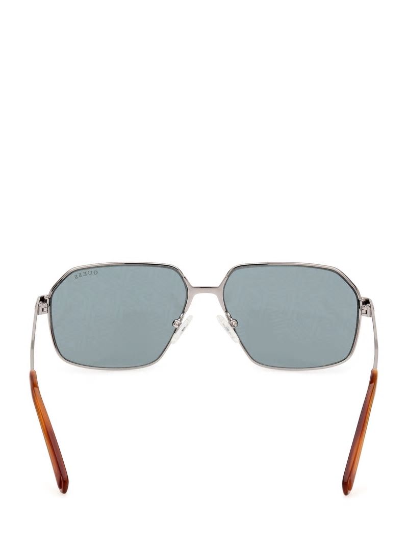 Guess Otto Navigator Metal Sunglasses - Olive