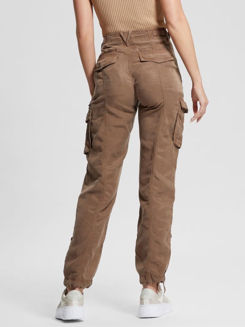 Guess Eco Nessi Cargo Pants - Silk Taupe Multi