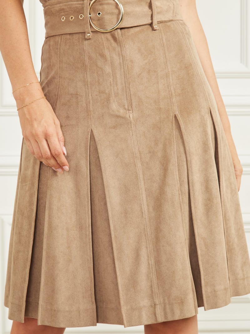 Guess Kasia Faux-Suede Skirt - Truffle Dust Multi