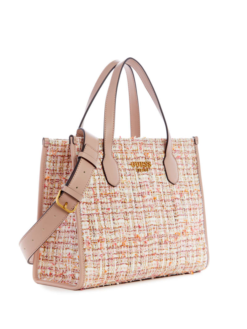 Guess Silvana Tweed Tote - Asp Green