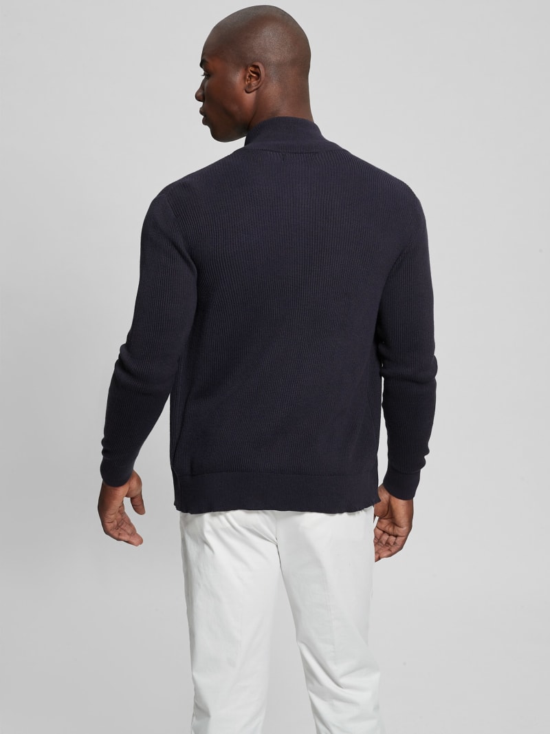 Guess Eco Burton Full-Zip Cardigan - Bleu éLéGant