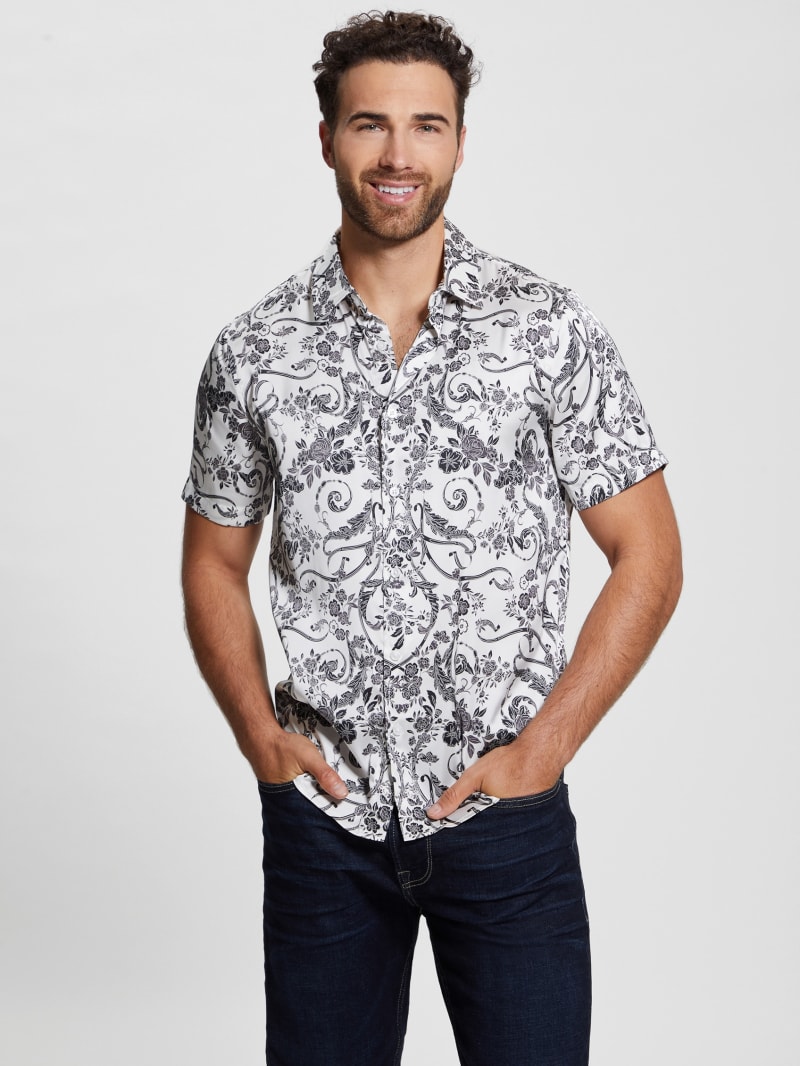 Guess Charm Decorative Floral Shirt - Decorative Floral