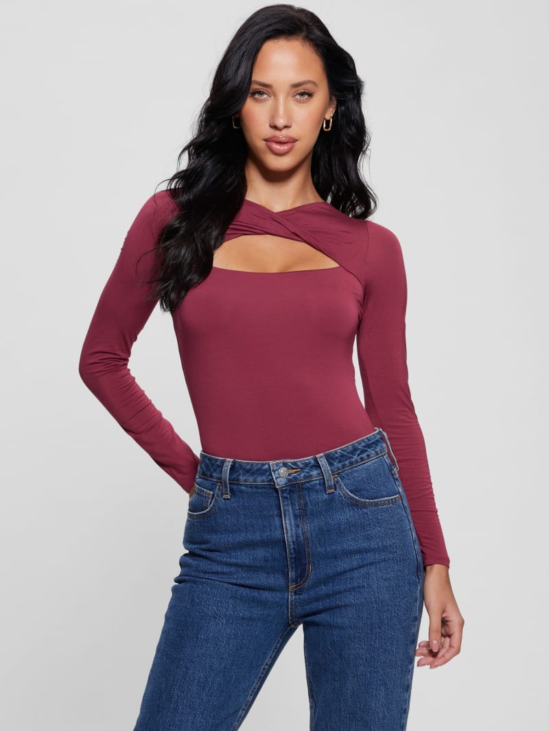 Guess Eco Mena Twisted Top - Tahiti Red