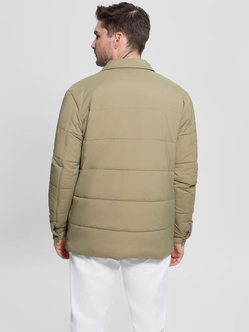 Guess Eco Quilted Shacket - Khaki Way