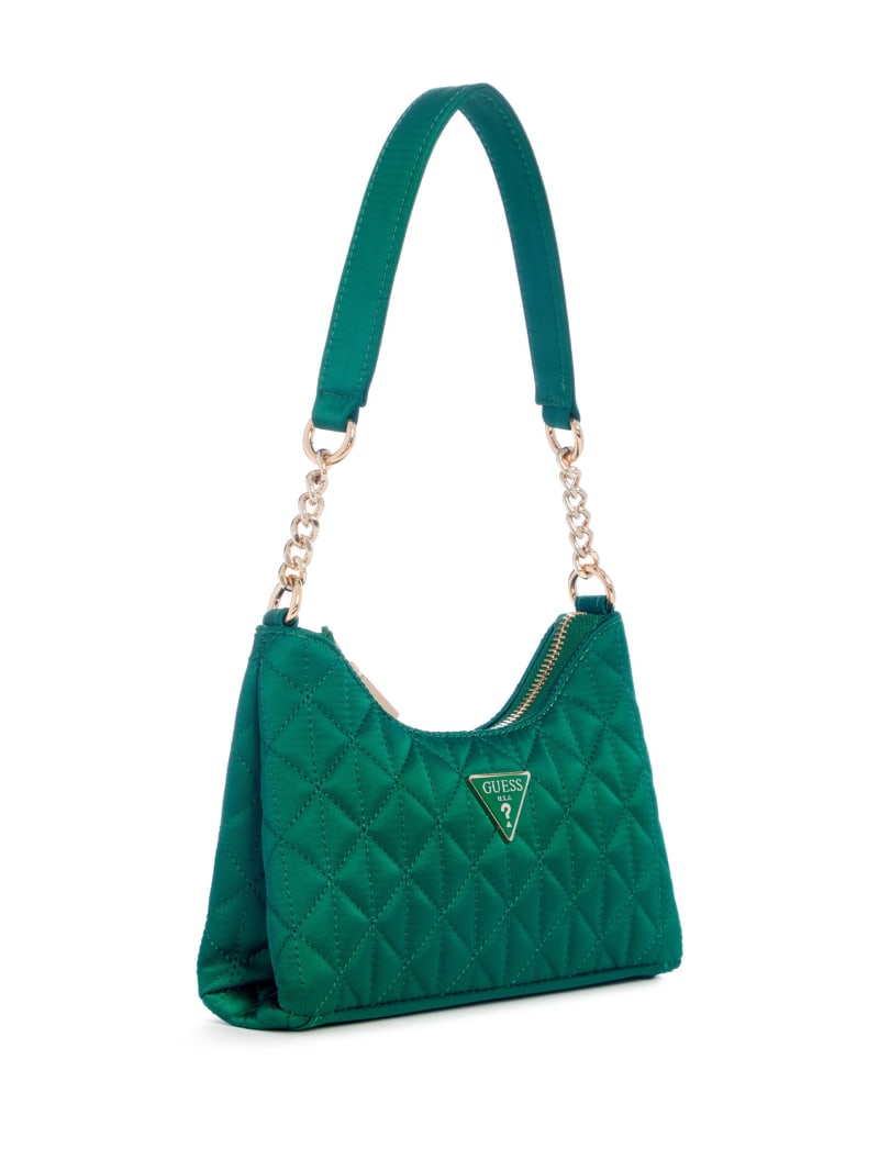 Guess Velina Quilted Satin Mini Shoulder Bag - Bleu/Emerson Wash