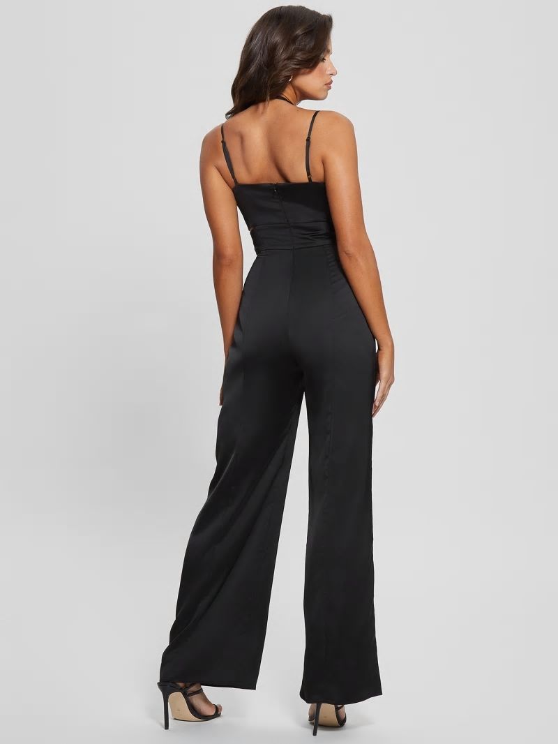 Guess Eco Remi Satin Jumpsuit - Black