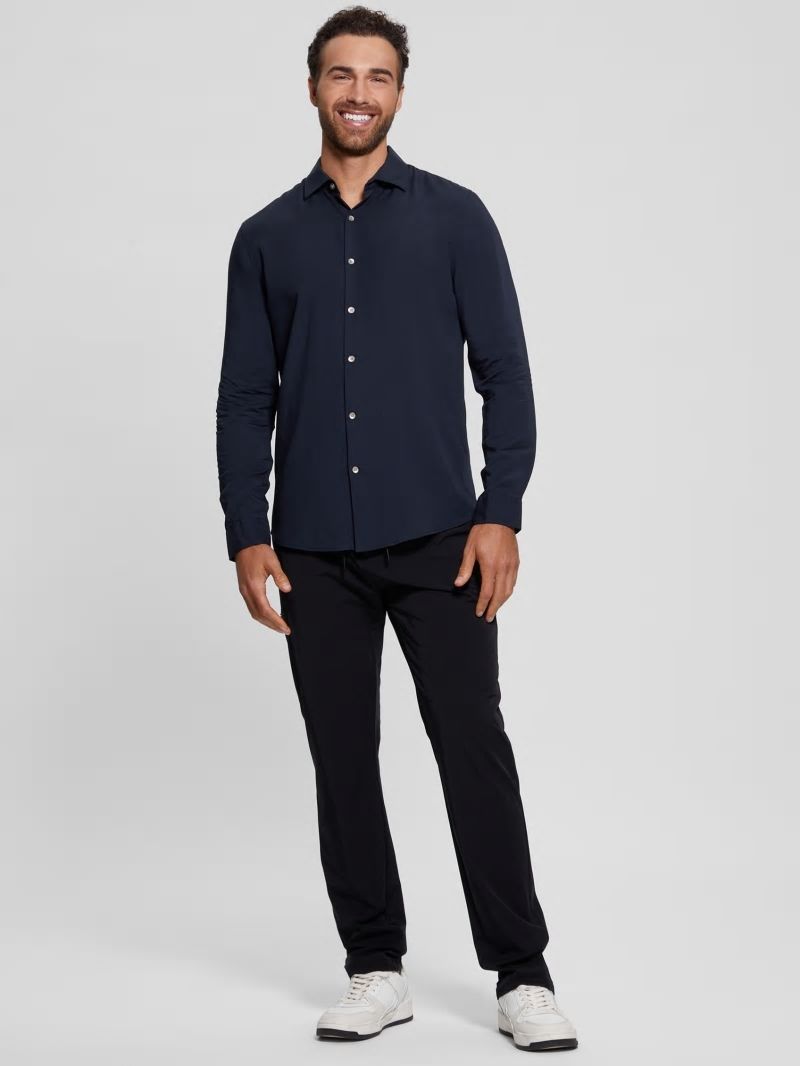 Guess Eco Sunset Long-Sleeve Shirt - Bleu éLéGant