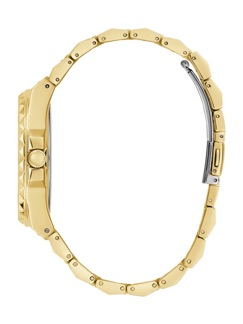 Guess Textured Gold-Tone Analog Watch - Gold