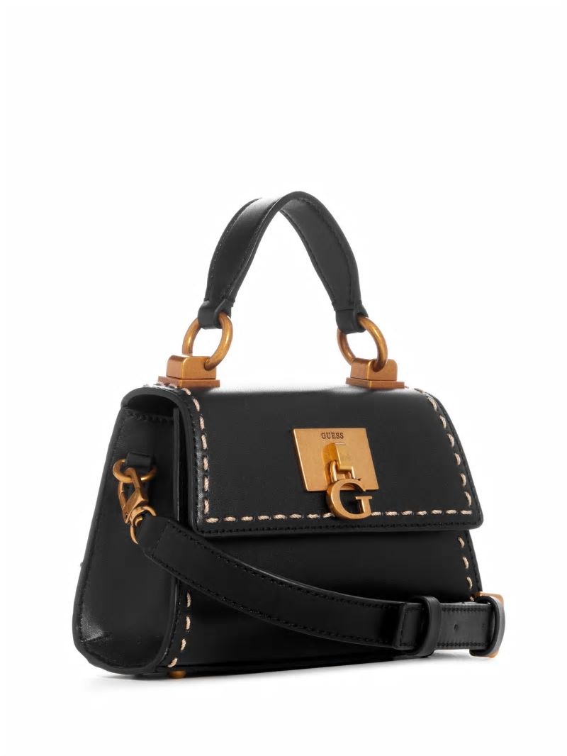 Guess Stephi Mini Fold-Over Crossbody - Black