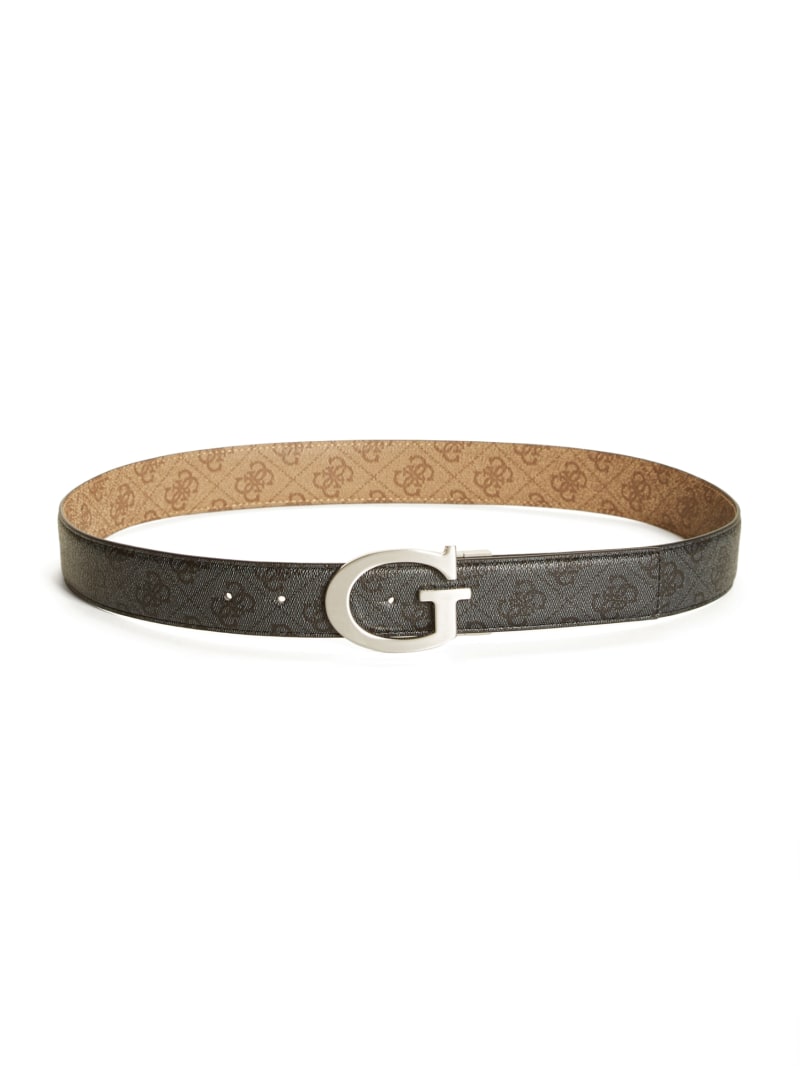 Guess Trey Reversible G Logo Buckle Belt - Brown/Black