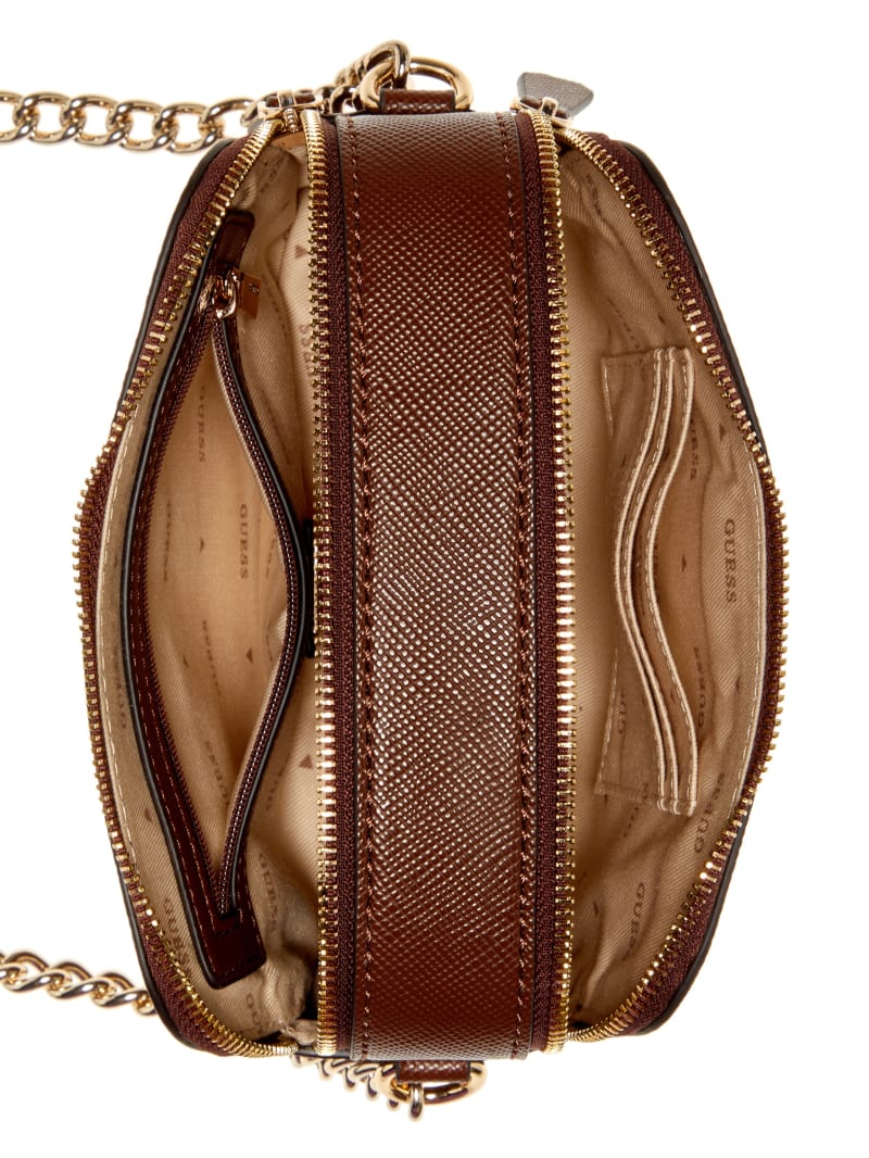 Guess Noelle Camera Crossbody - Brown