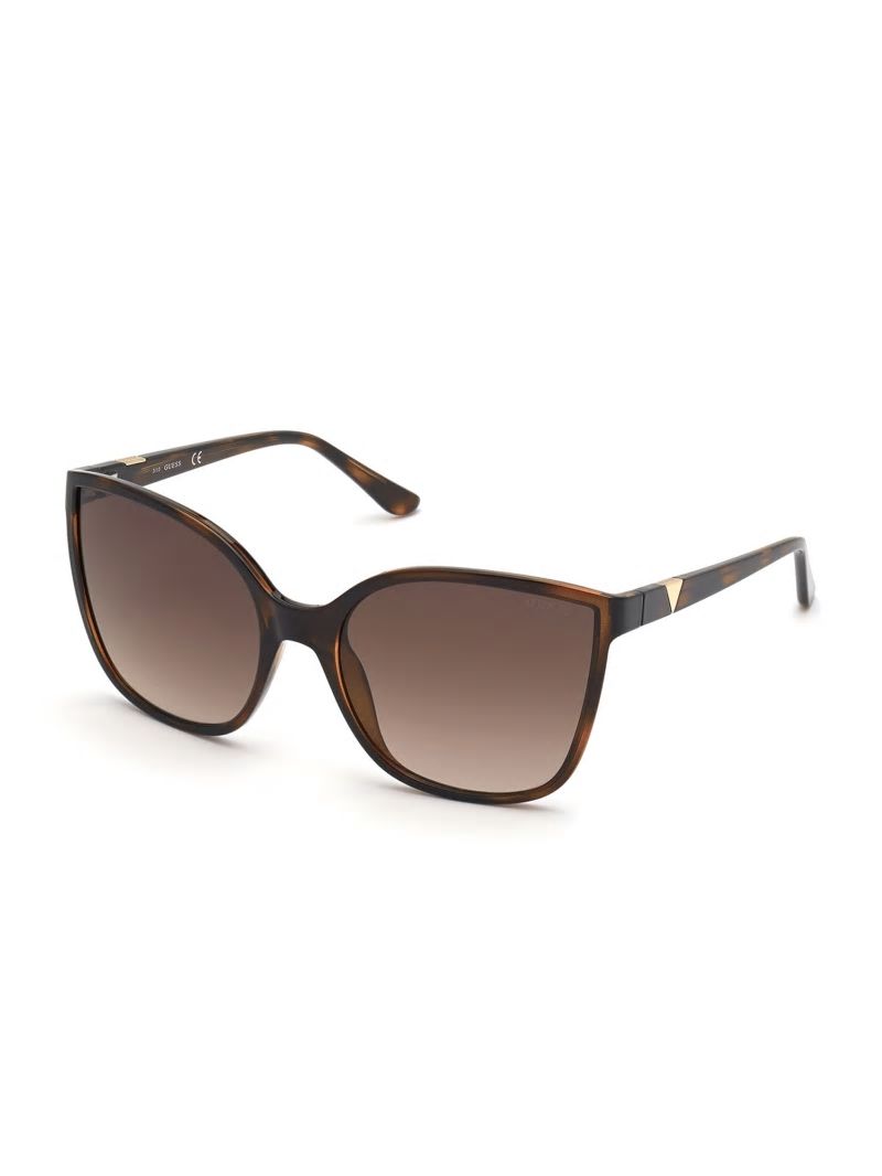 Guess Oversized Cat-Eye Sunglasses - Dark Havana/Gradient Brn