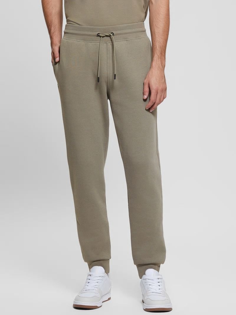 Guess Eco Aldwin Logo Pants - Mossy Green