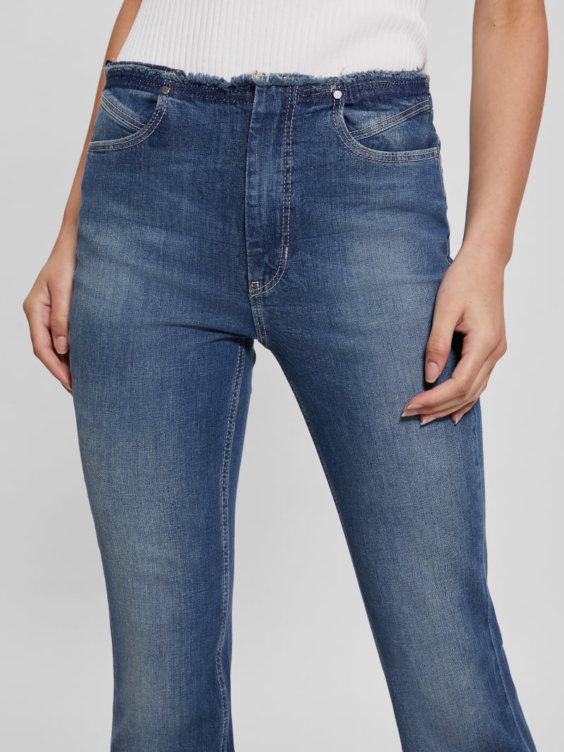 Guess Eco Pop '70s Frayed Flared Jeans - The Lima