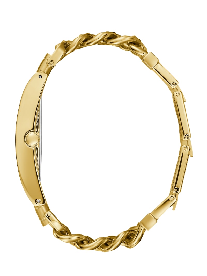 Guess Gold-Tone Chain Analog Watch - Silver/Gold