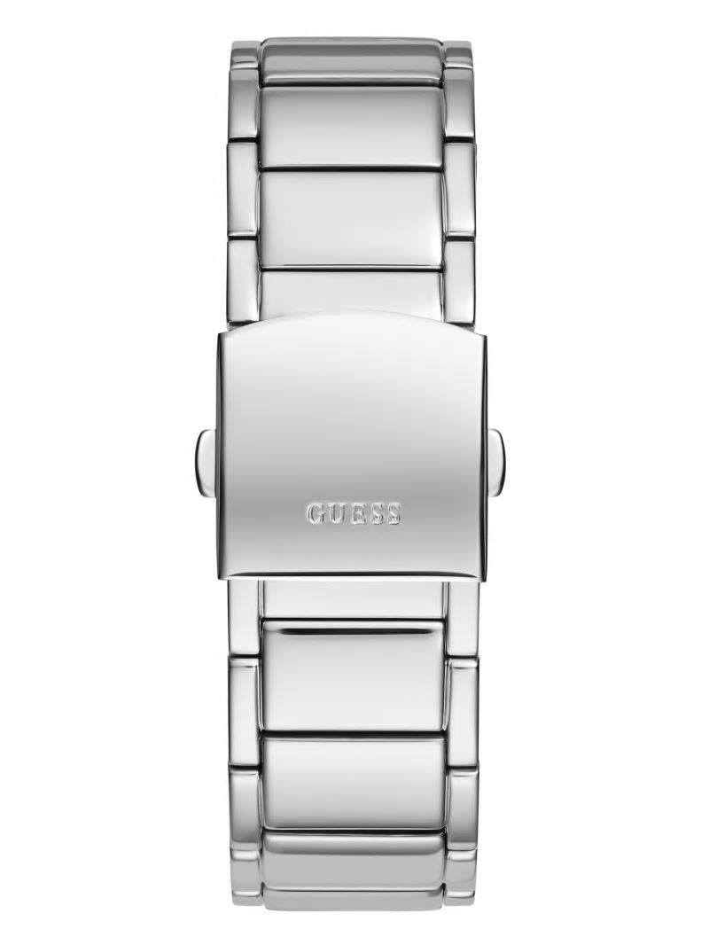 Guess Silver-Tone and Aqua Multifunction Watch - Silver