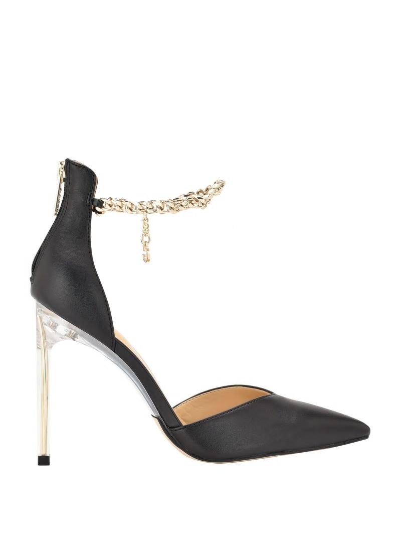 Guess Stefany G-Chain Ankle Strap Pumps - Black 001