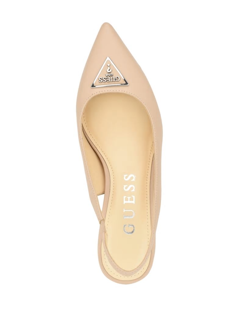 Guess Zanda Slingback Block Heels - Taupe