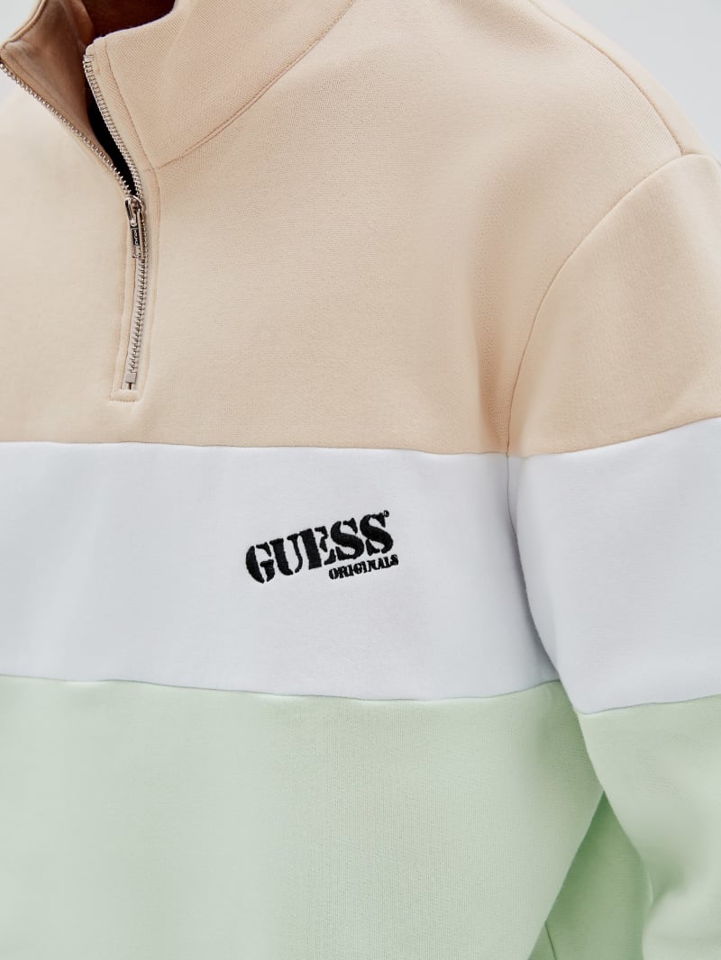 Guess GUESS Originals Half-Zip Pullover - Morning Haze Multi