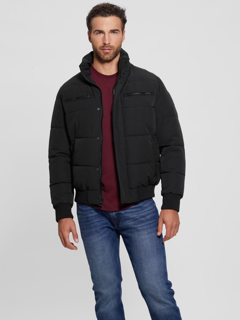 Guess Heavy Flight Puffer Jacket - Black