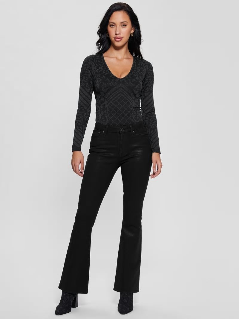 Guess Gemma Seamless Bodysuit - Jet Black Multi