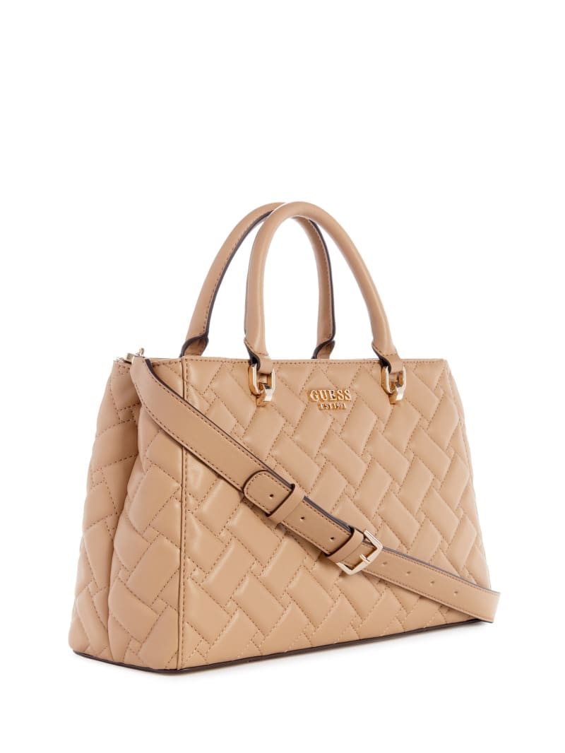 Guess Alanna Girlfriend Satchel - Beige Overflow