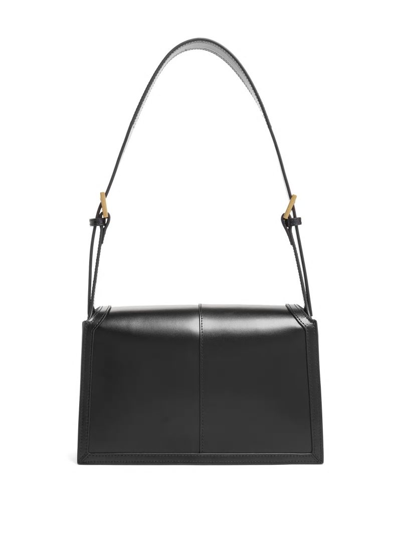 Guess Isa Convertible Leather Bag - Black