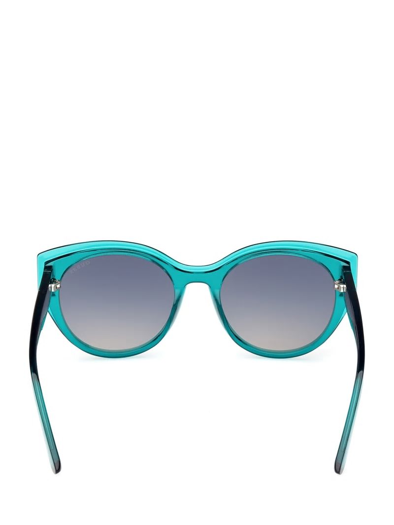 Guess Round Lucite Sunglasses - 96p Green