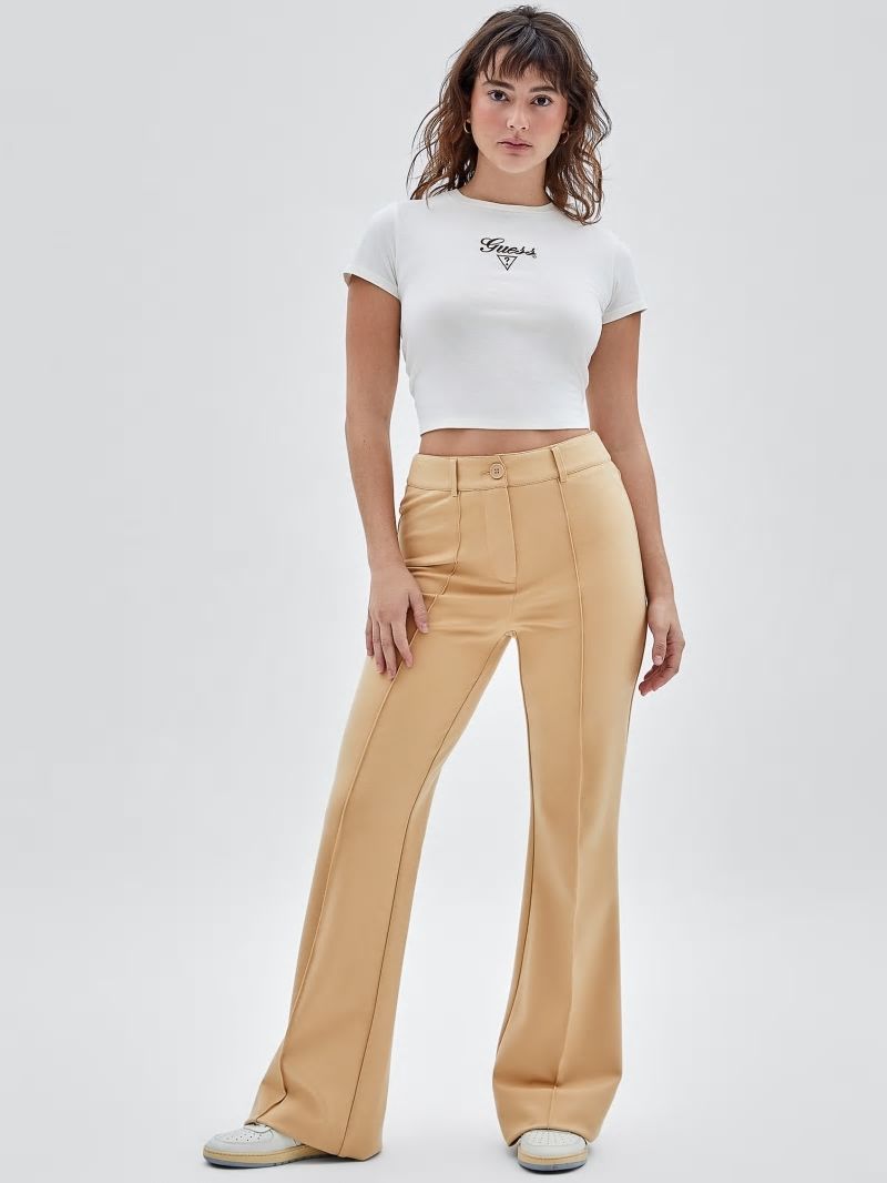 Guess GUESS Originals Pintuck Flared Pants - Honey Oat