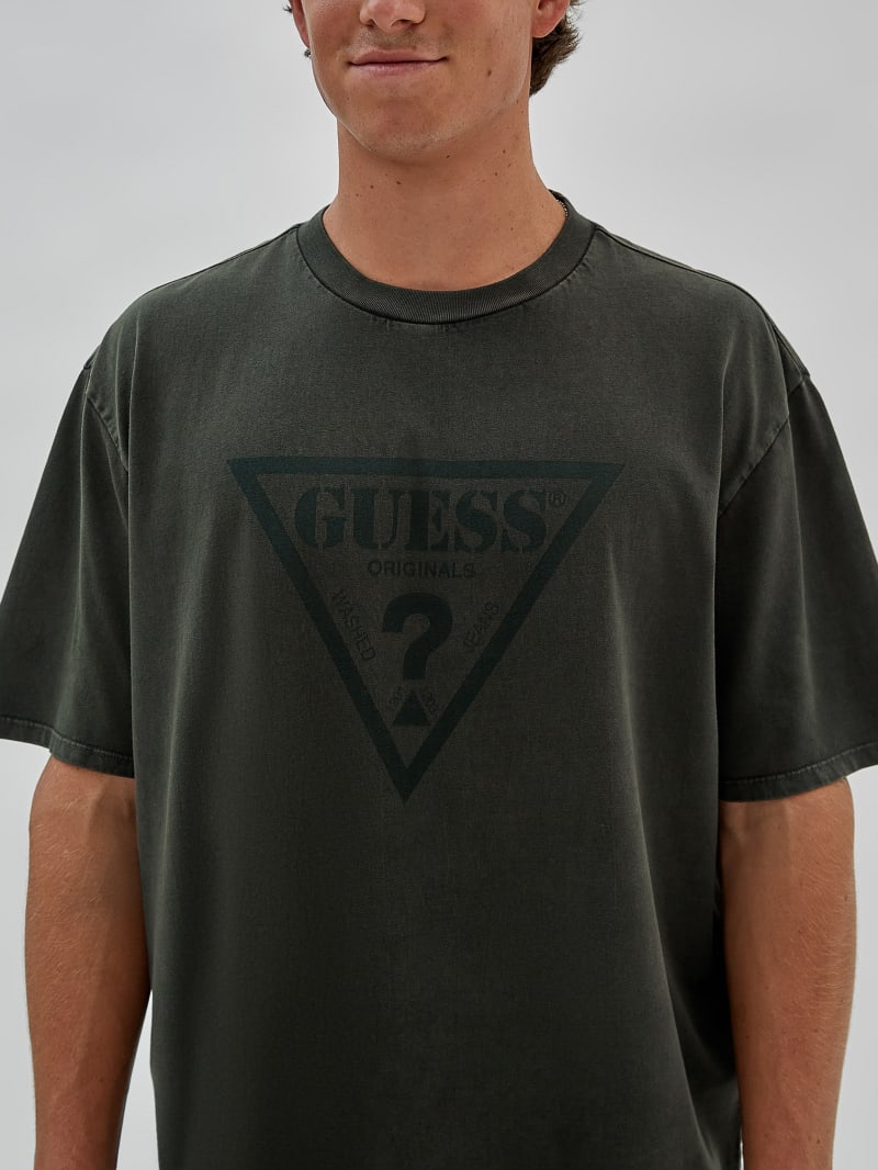 Guess GUESS Originals Triangle Tee - Green Duffel Multi