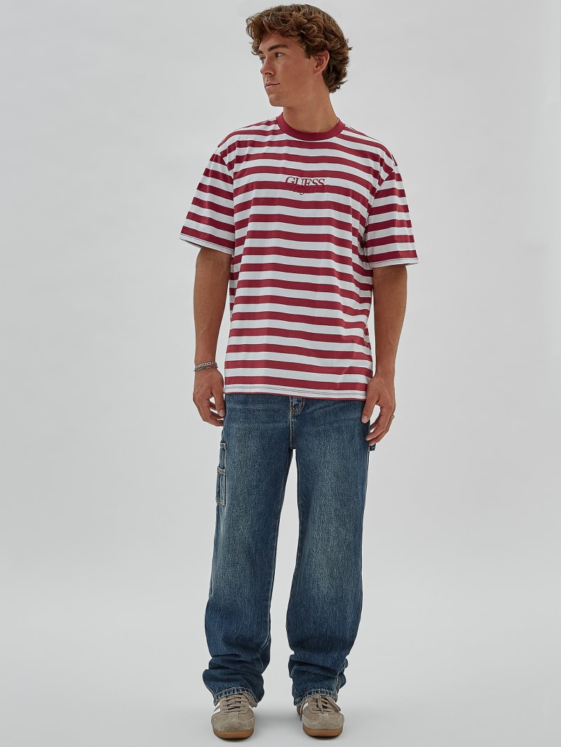 Guess GUESS Originals Eco Simple Stripe Tee - Autumn Spice Multi