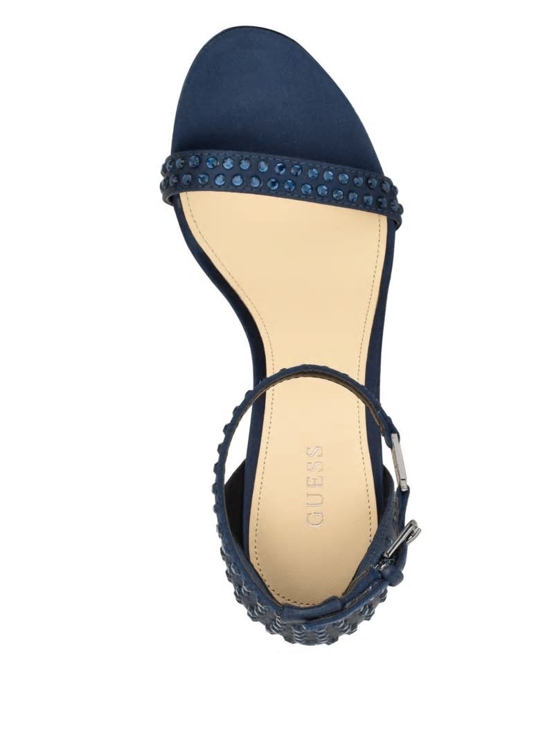 Guess Kabaile Rhinestone Heels - Dark Blue 400