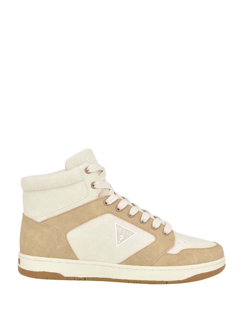 Guess Tubulo Triangle High-Top Sneakers - Light Brown