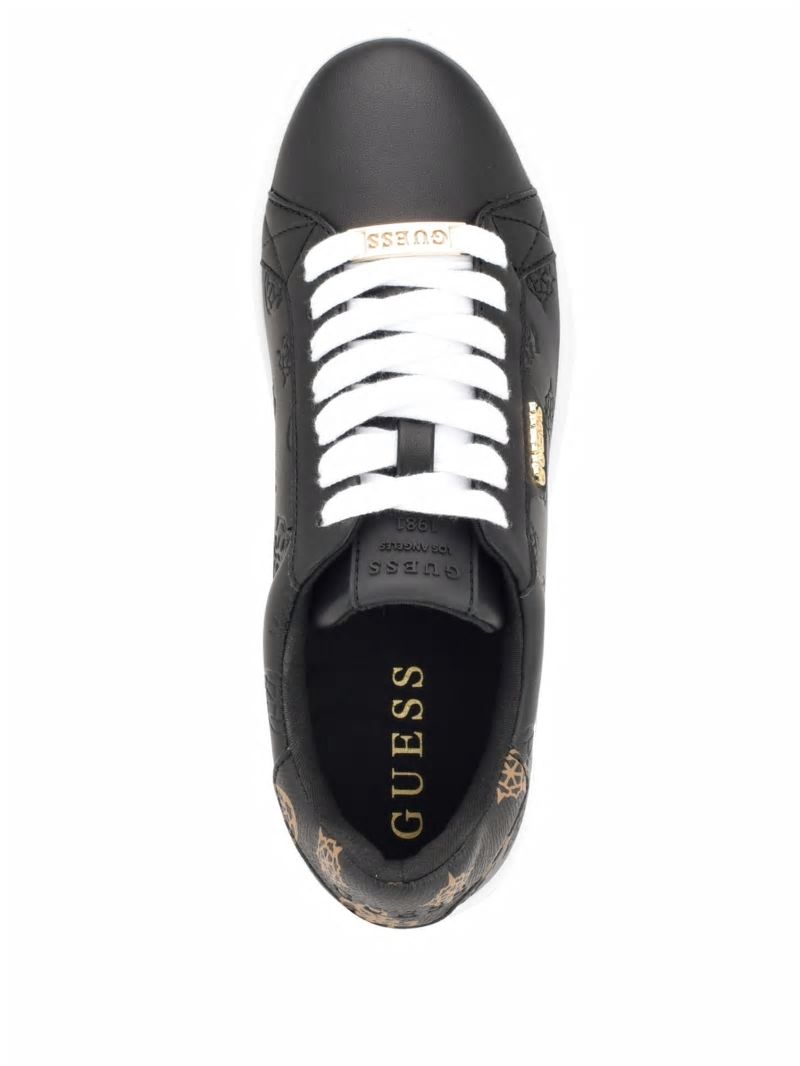 Guess Renzy Debossed Logo Low-Top Sneakers - Black 001